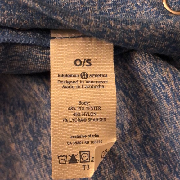 NWT Lululemon Vinyasa Scarf Blue RULU Heathered Porcelain (Reversible) - Picture 9 of 13